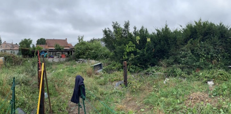 Terrain accidenté par le temps d'un client de DH-Jardin Design